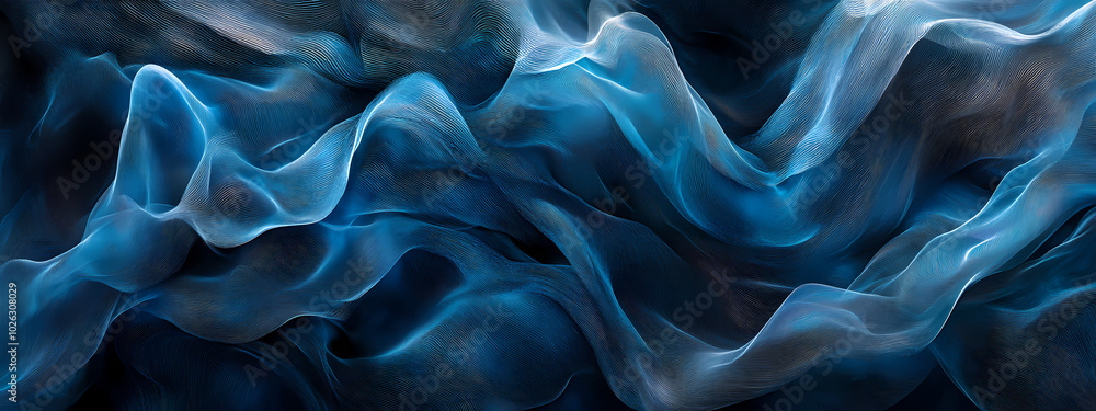 Obraz premium Futuristic Blue Ripples