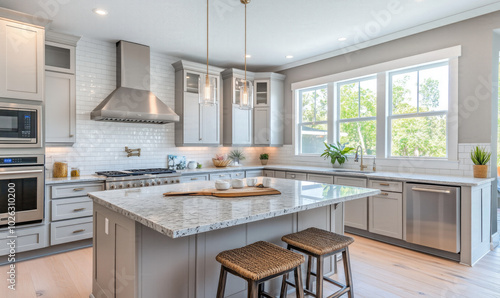 A modern simple interior of Kitchen