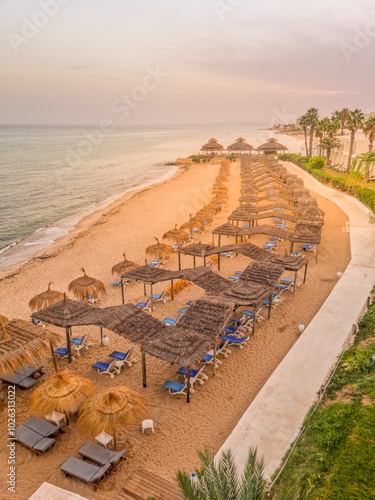 Landscape in a beach in Hammamet, Tunisia