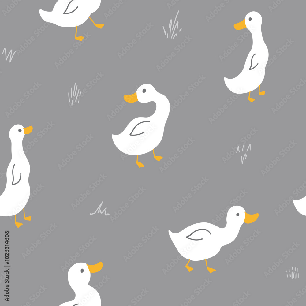 Fototapeta premium Ducks_patterns_2024_v7.eps