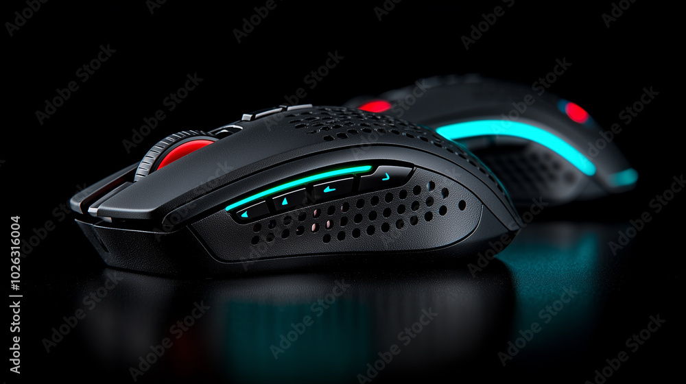 High tech gaming mice with vibrant LED lighting and ergonomic design showcase advanced features for gamers. These devices enhance performance and style in any gaming setup High tech gaming mice with vibrant LED lighting and ergonomic design showcase advanced features for gamers. These devices enhance performance and style in any gaming setup