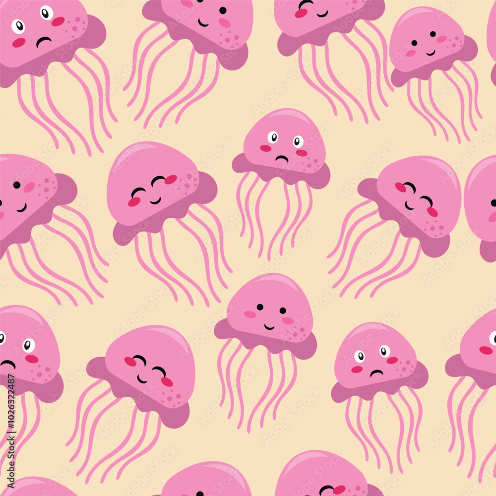 jellyfish seamless pattern jellyfish seamless pattern