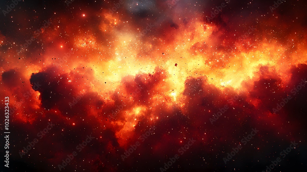 Fototapeta premium Fireworks illuminating a night festival with bursts of light and color