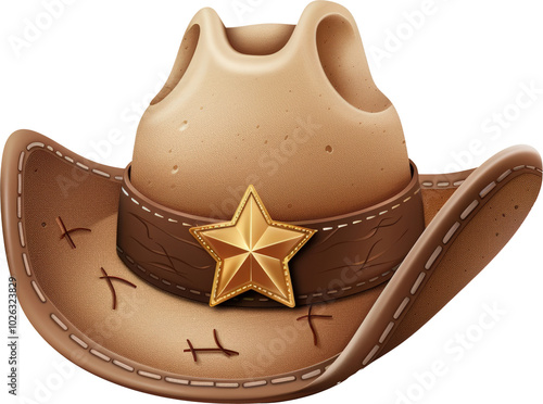 Classic cowboy hat with star photo