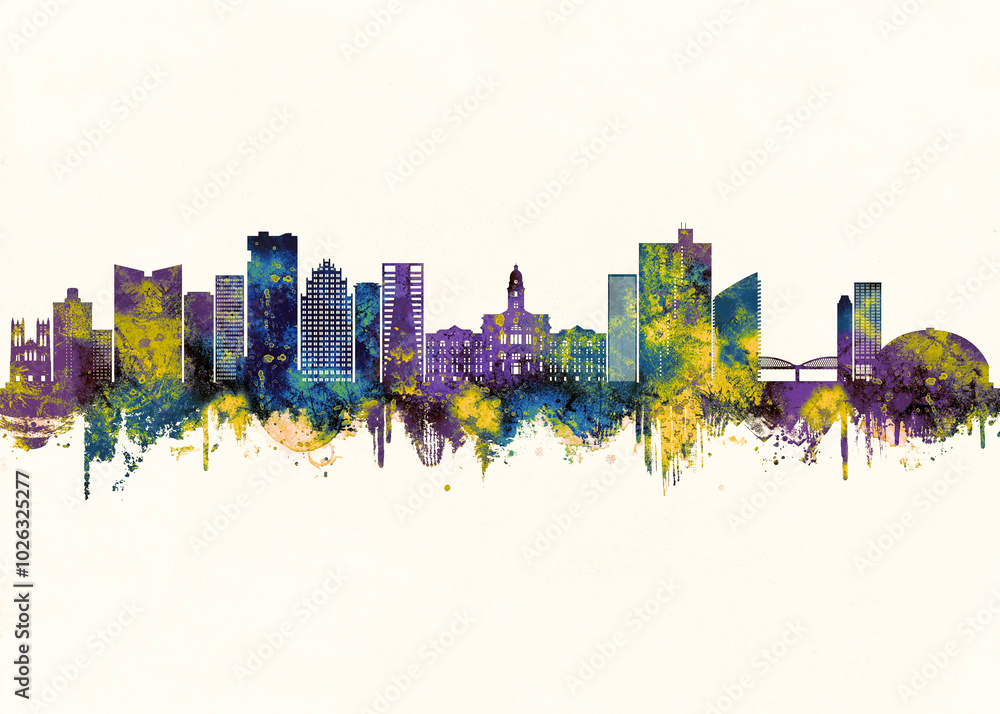 Fort Worth City Skyline. Cityscape Skyscraper Buildings Landscape City Downtown Abstract Landmarks Travel Background Modern Art Architecture Business View Building Corporate