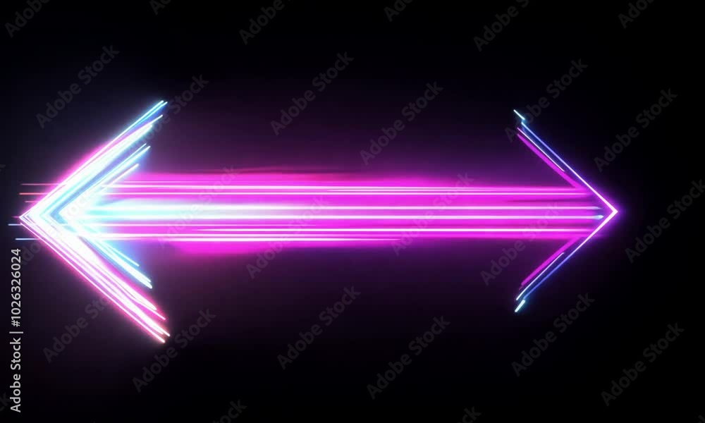 arrow shape of led light in colors arrow shape of led light in colors