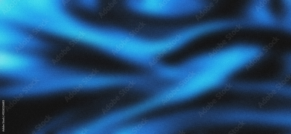 Blurred background of black blue waves with grainy texture Blurred background of black blue waves with grainy texture