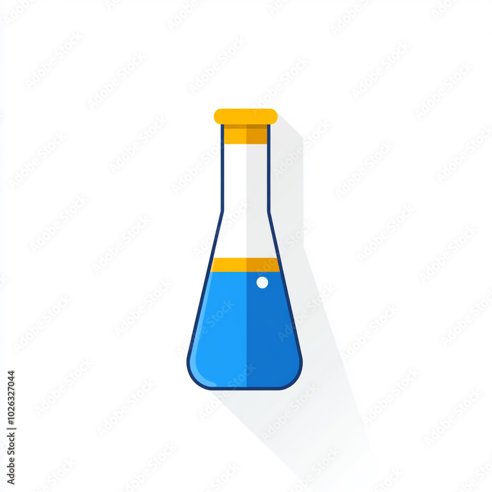 Flat icon of laboratory test tube, isolated on a white background. Flat icon of laboratory test tube, isolated on a white background.