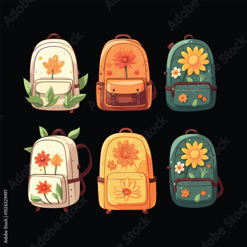 Autumn School Essentials Vector Set Back to Class Designs
