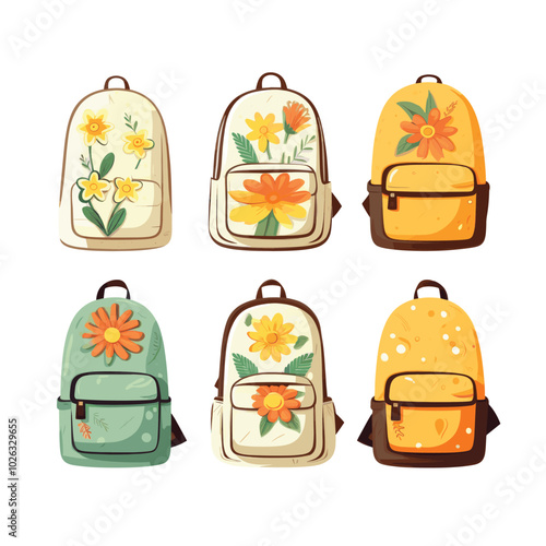 Autumn School Essentials Vector Set Back to Class Designs