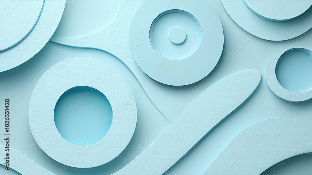 Abstract blue background with circles and curves. Abstract blue background with circles and curves.