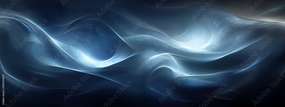 Obraz premium Serene Blue Waves