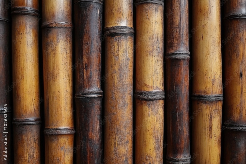 Detailed Brown Bamboo Texture Horizontal Pattern Detailed Brown Bamboo Texture Horizontal Pattern
