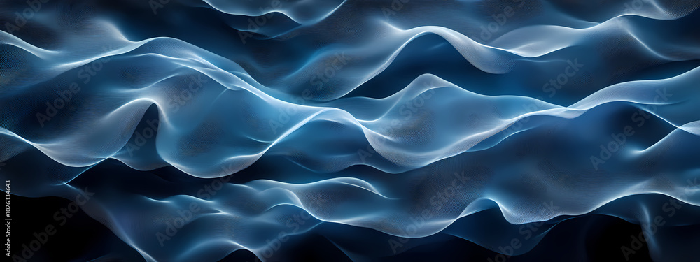 Fototapeta premium Serene Blue Waves