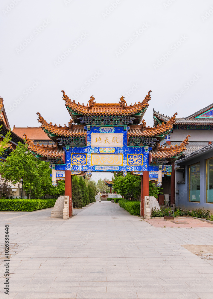 Landscape of Great Mercy Zen Temple, Shengfang town, Hebei Landscape of Great Mercy Zen Temple, Shengfang town, Hebei