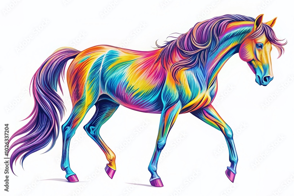 Obraz premium Elegant Horse Line Drawing - Minimalist Art for Horse Lovers, Equine Decor, and Modern Home Aesthetics