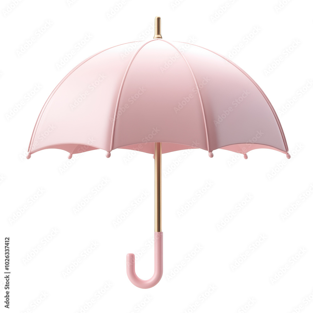 PNG pastel pink umbrella 3d icon, cartoon style minimal on transparent, isolate on white background PNG pastel pink umbrella 3d icon, cartoon style minimal on transparent, isolate on white background