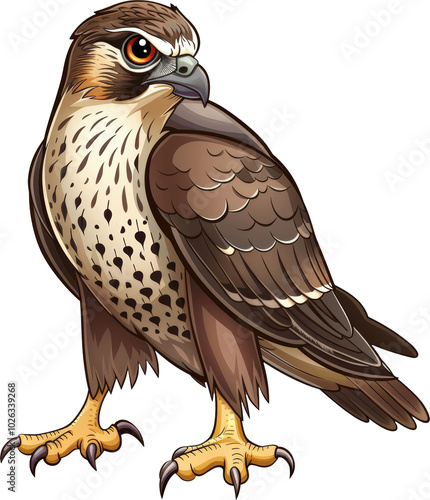 A fierce falcon with sharp talons photo