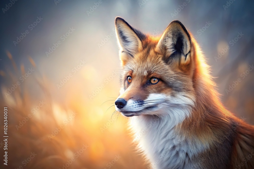 Mystical red fox with an enchanting aura Mystical red fox with an enchanting aura