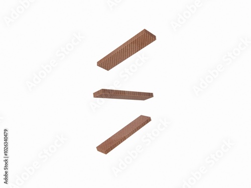 3D floating chocolate wafer design