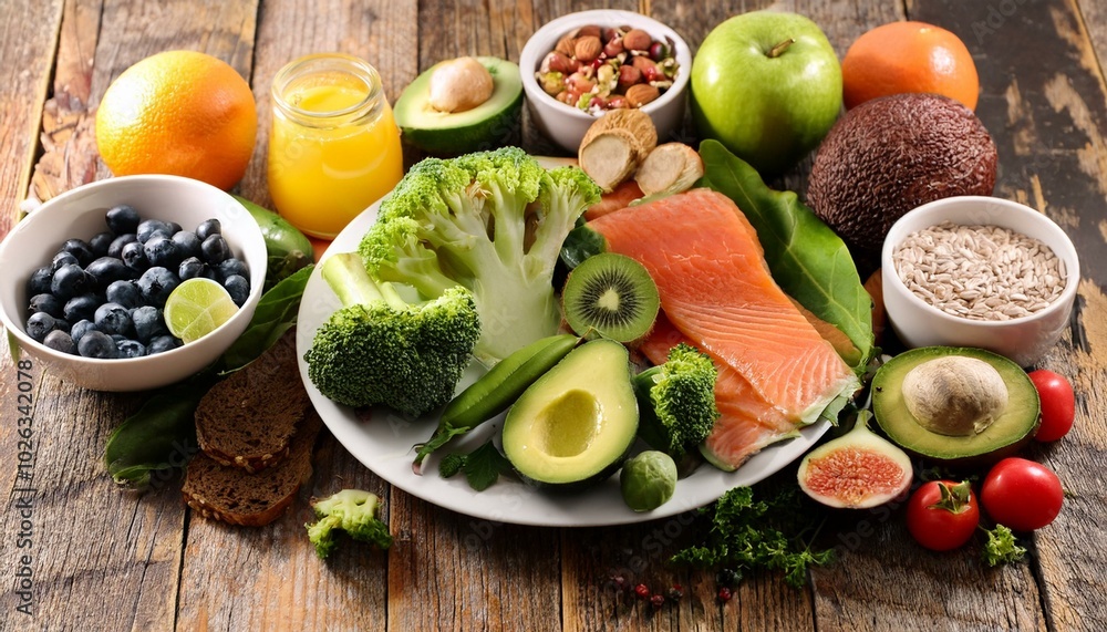 balanced diet food background balanced diet food background
