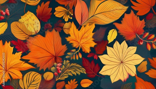 autumn themed background with repeatable pattern seamless pattern backdrop