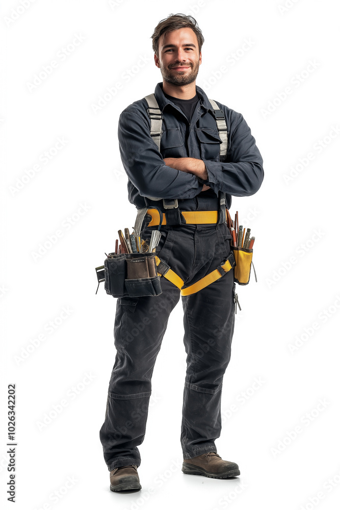 Construction industry workers. Design element, studio Construction industry workers. Design element, studio