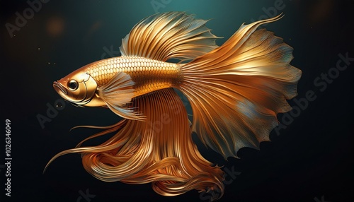 golden betta fish halfmoon dumbo ear