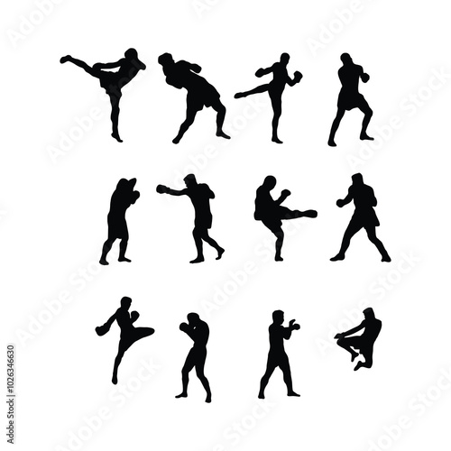 muay thai silhouette