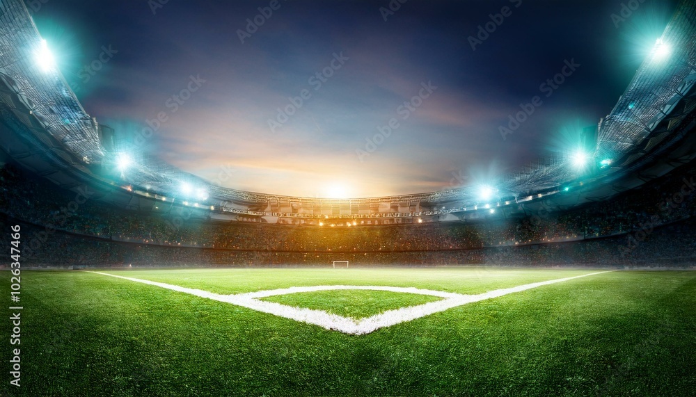 large football stadium with lights large football stadium with lights