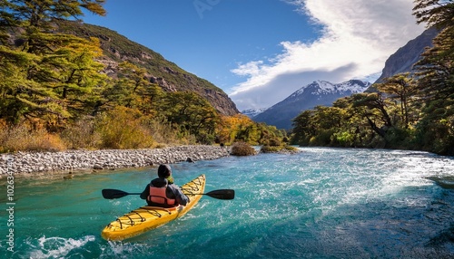 Wallpaper Mural kayaker descending the futaleufu river a class 5 river in patagonia Torontodigital.ca