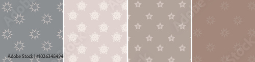 christmas pattern with snowflakes in neutral colors, pastel colors, scandinavian colors, happy new yearr