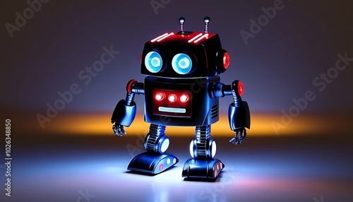 Futuristic Robot with Glowing Lights