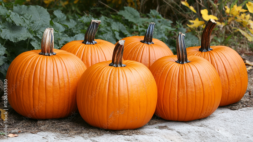pumpkin patch on a rural farm, showcasing rows of vibrant orange pumpkins. Clear blue sky and open space allow for customizable captions, emphasizing autumn's bounty and harvest joy pumpkin patch on a rural farm, showcasing rows of vibrant orange pumpkins. Clear blue sky and open space allow for customizable captions, emphasizing autumn's bounty and harvest joy