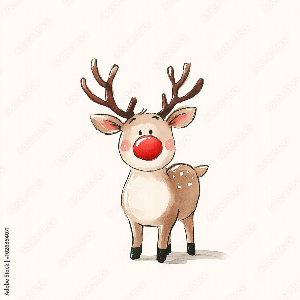 クリスマスイラストレーション 赤い鼻のトナカイ クリスマスイラストレーション 赤い鼻のトナカイ