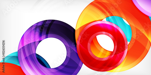 Circles, round elements, ring shapes premium background. Vector Illustration For Wallpaper, Banner, Background, Card, Book Illustration, landing page