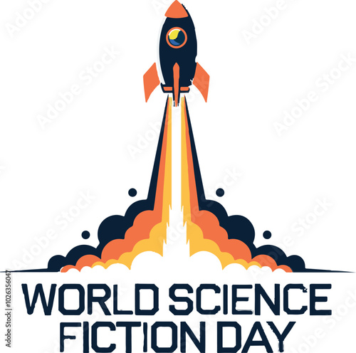 world science fiction day vector