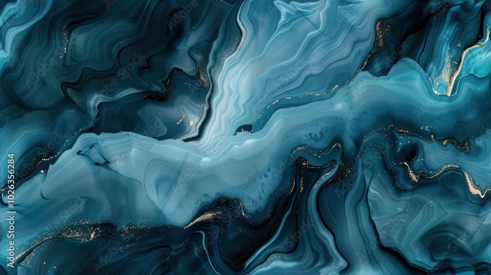 Obraz premium abstract pattern blue marble streaky lined striped