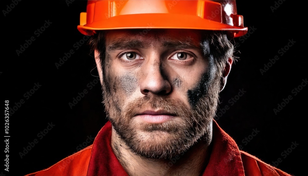 A coal miner emerging from a dark shaft, face covered in soot, exhausted but determined, photorealistic, hyper-resolution, human grit and endurance A coal miner emerging from a dark shaft, face covered in soot, exhausted but determined, photorealistic, hyper-resolution, human grit and endurance