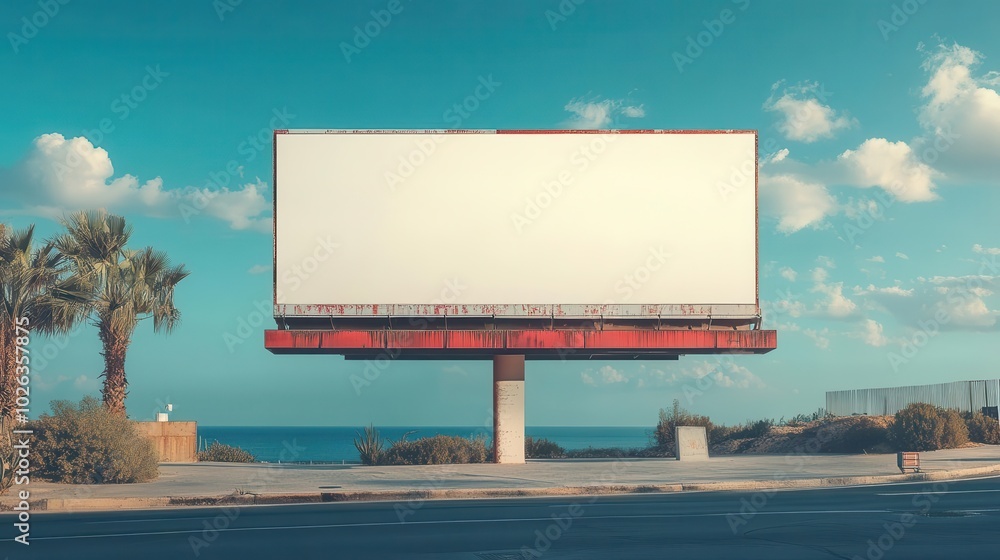 Billboard mockup, front view, white screen, clean and simple, no text no logo symbol icon Billboard mockup, front view, white screen, clean and simple, no text no logo symbol icon