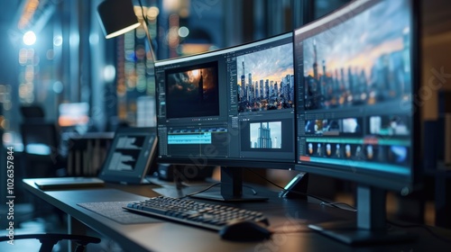 High Fidelity Editing Setup with Multiple Monitors