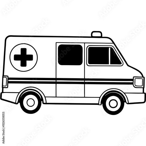ambulance vector illustration on a white background
