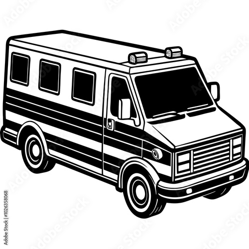 ambulance vector illustration on a white background
