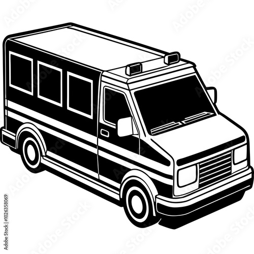 ambulance vector illustration on a white background
