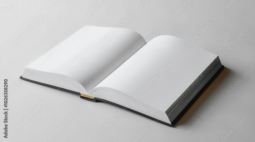 Book mockup, cover view, white screen, clean and simple, no text no logo symbol icon Book mockup, cover view, white screen, clean and simple, no text no logo symbol icon
