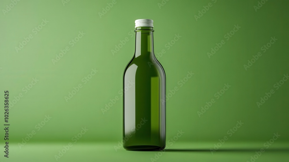 Bottle mockup, side view, green screen, ready for die-cut, no text no logo symbol icon Bottle mockup, side view, green screen, ready for die-cut, no text no logo symbol icon