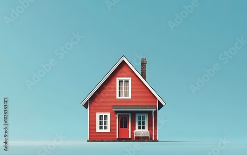 Wallpaper Mural house isolated stock photo on white background  Torontodigital.ca