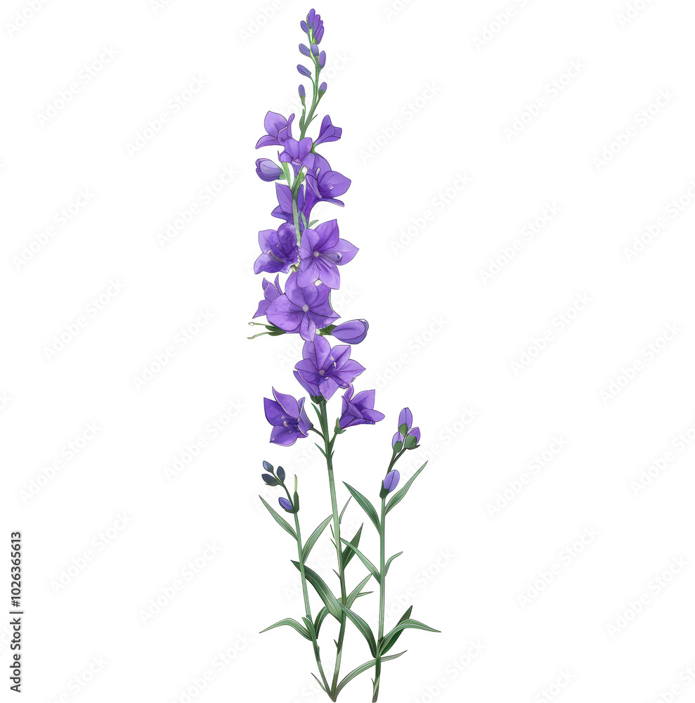 Fototapeta premium Purple bellflowers bloom
