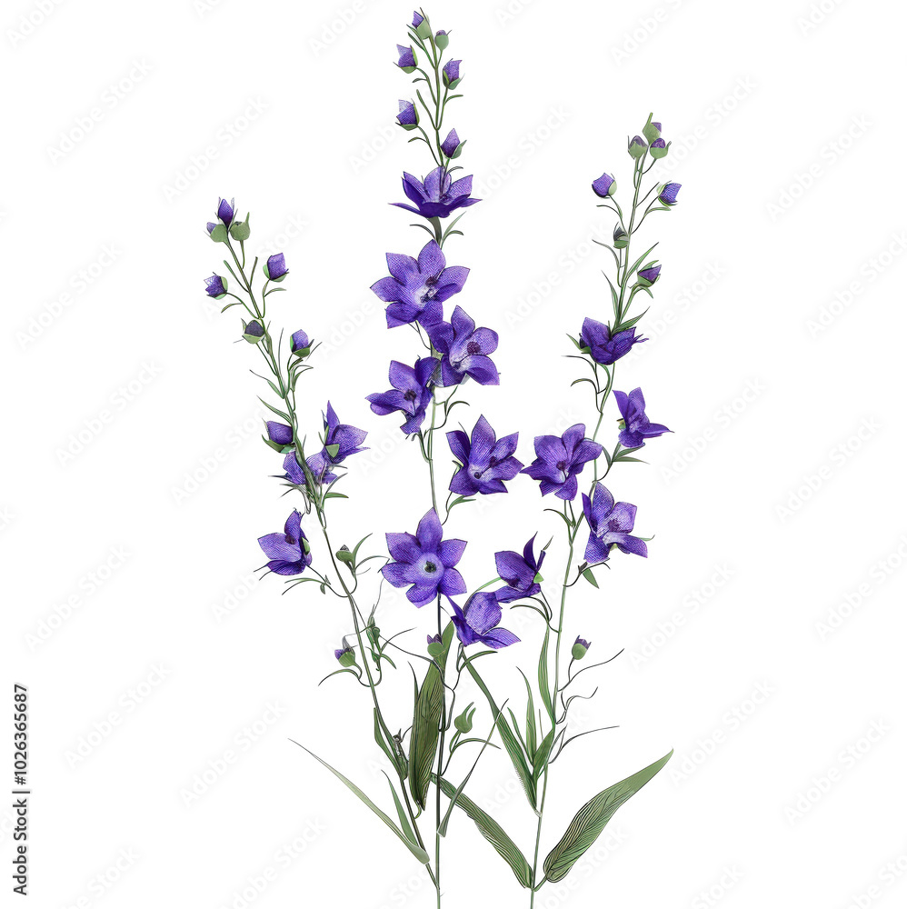 Fototapeta premium Purple bellflowers bloom.