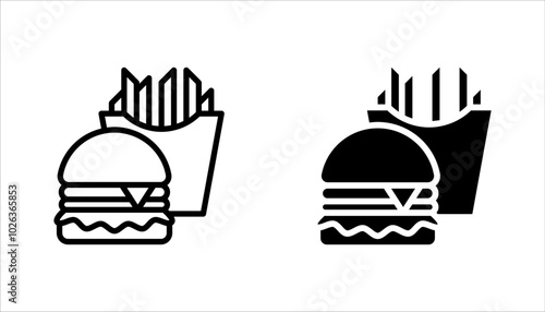 Burger icon set. cheese burger Symbol. vector illustration on white background